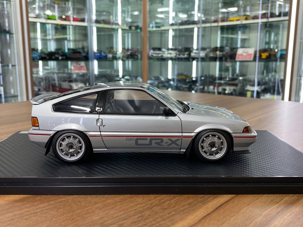 1/18 Diecast Honda CRX Silver Ignition model Miniature Car
