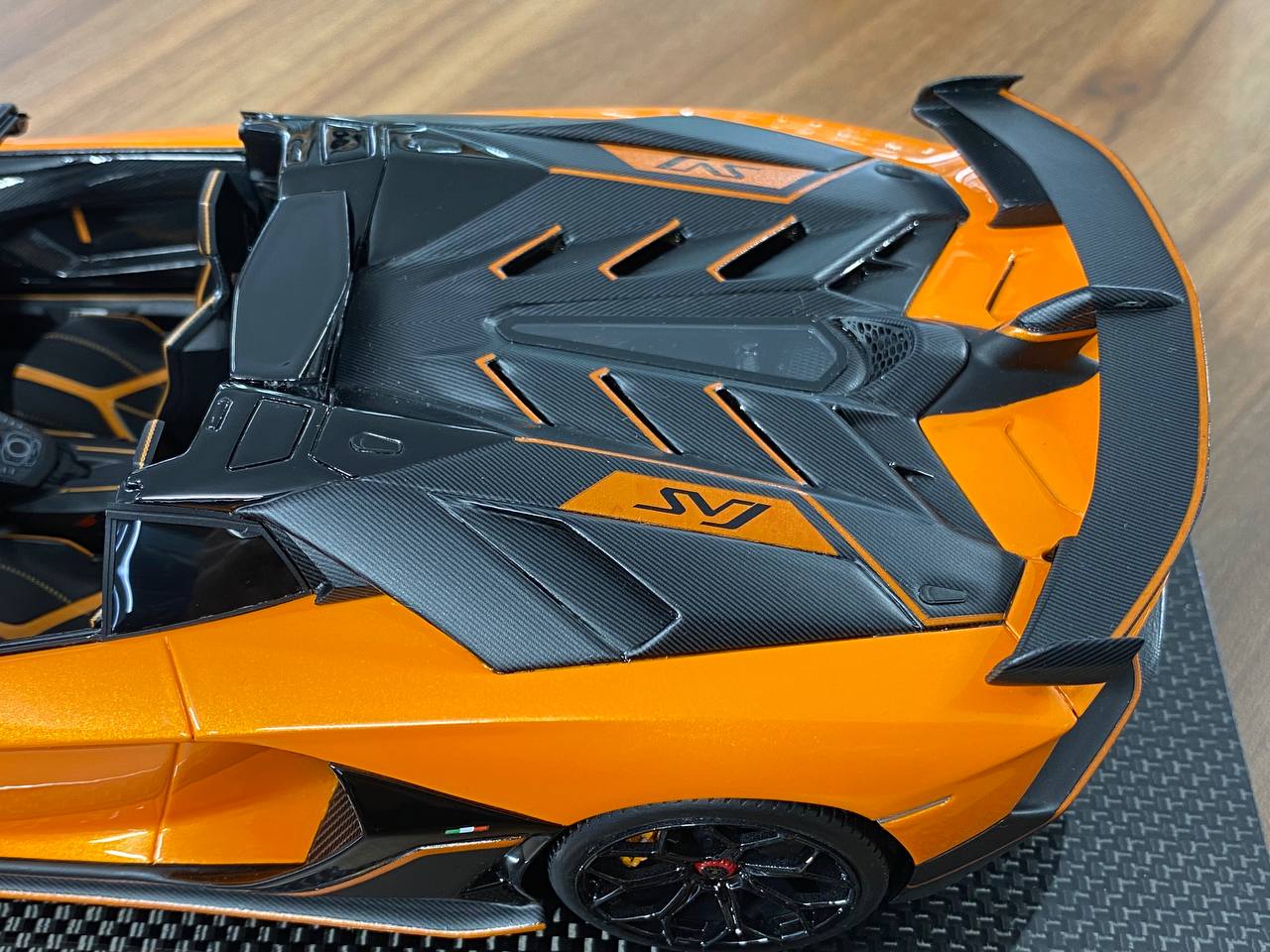 1:18 Resin - MR Collection Models Lamborghini Aventador Roadster SVJ (Arancio Atlas 63 Livery)