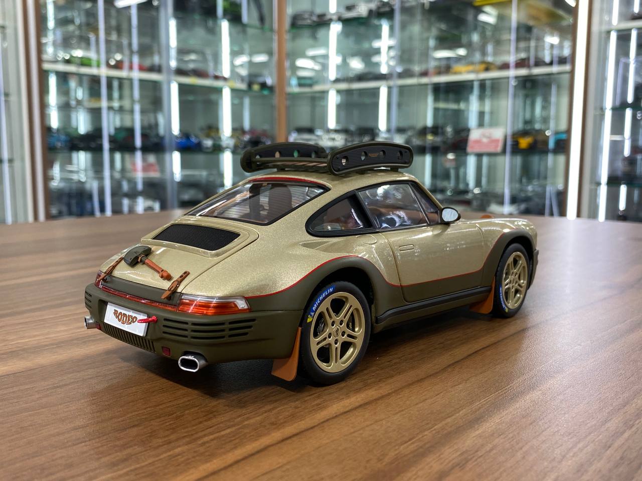 1/18 diecast Porsche RUF Rodeo Prototype Sand Gold Almost Real Scale Model Car