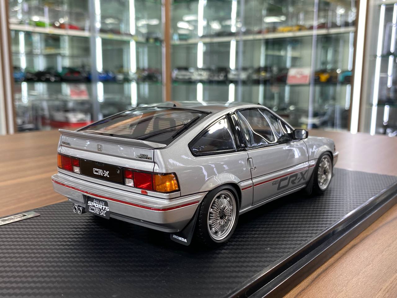 1/18 Diecast Honda CRX Silver Ignition model Miniature Car
