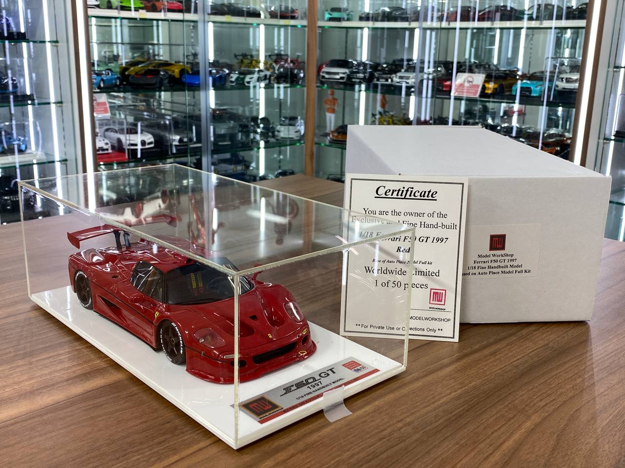 1/18 Resin Miniature Ferrari F50 GT 1977 Red Model Workshop Model Car - Limited Edition: 50 Units