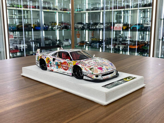 1/18 Resin Model BBA Car Model Ferrari F40 LB Works DPPF Champion white Limited to 40 Pcs.