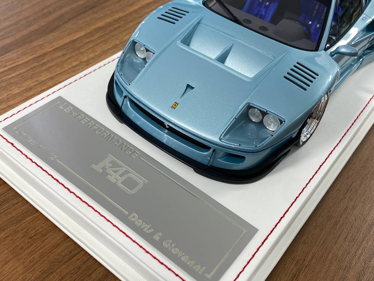 1/18 Resin Model Davis & Giovanni Ferrari F40 Azzuro Thetys Limited to 12 Pcs.