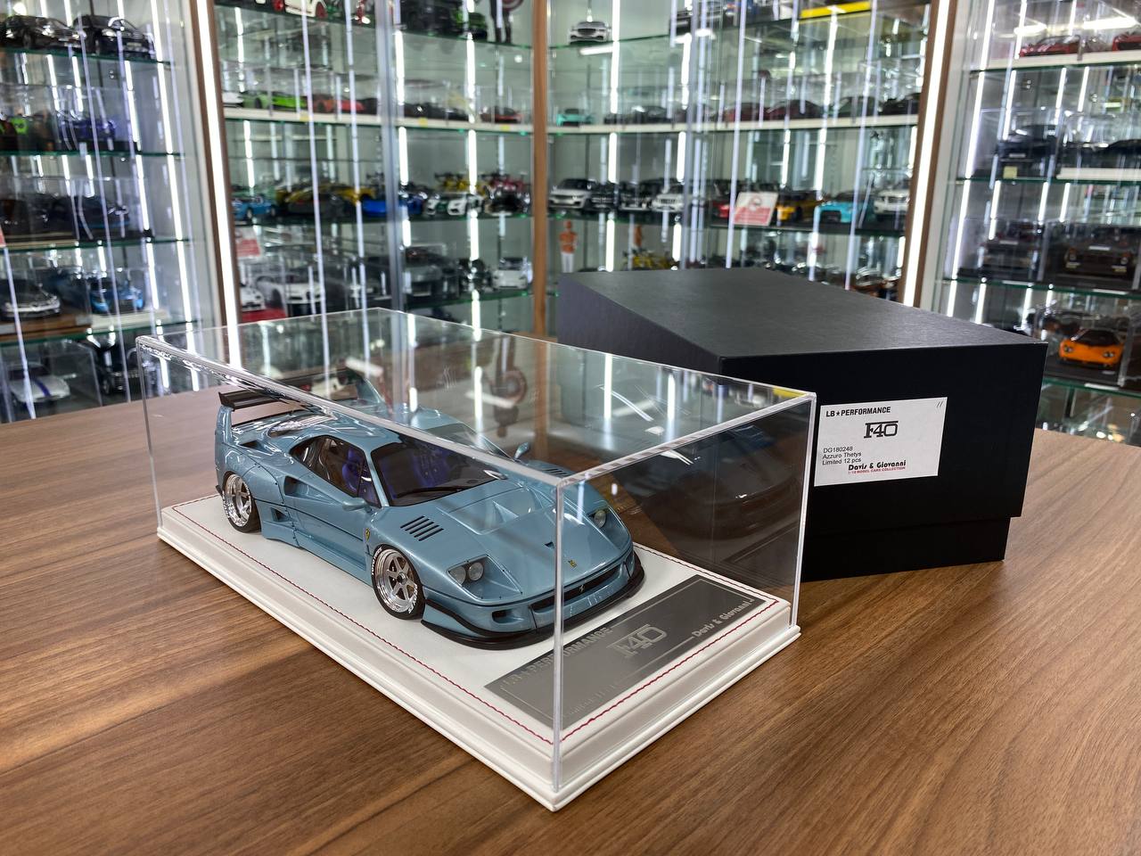 1/18 Resin Model Davis & Giovanni Ferrari F40 Azzuro Thetys Limited to 12 Pcs.