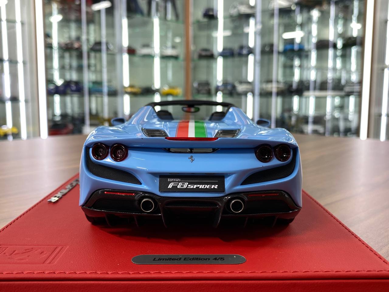 1:18 Resin Model – BBR Deluxe Ferrari F8 Spider – Azzurro La Plata Italian Stripe – Limited to 5 pcs
