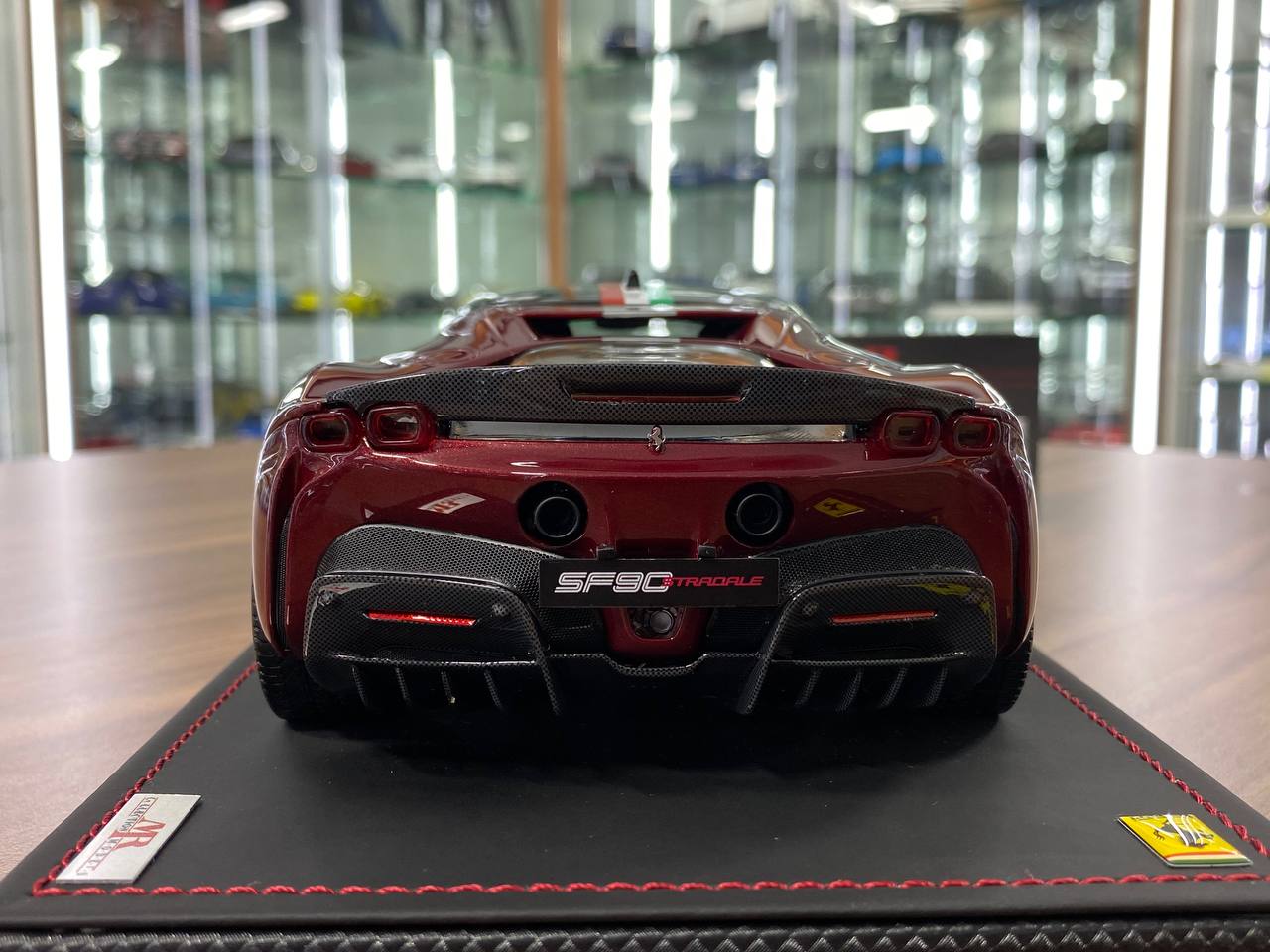 1:18 Resin MR Collection Ferrari SF90 Stradale Maroon / Italian Flag Limited 1 of 1