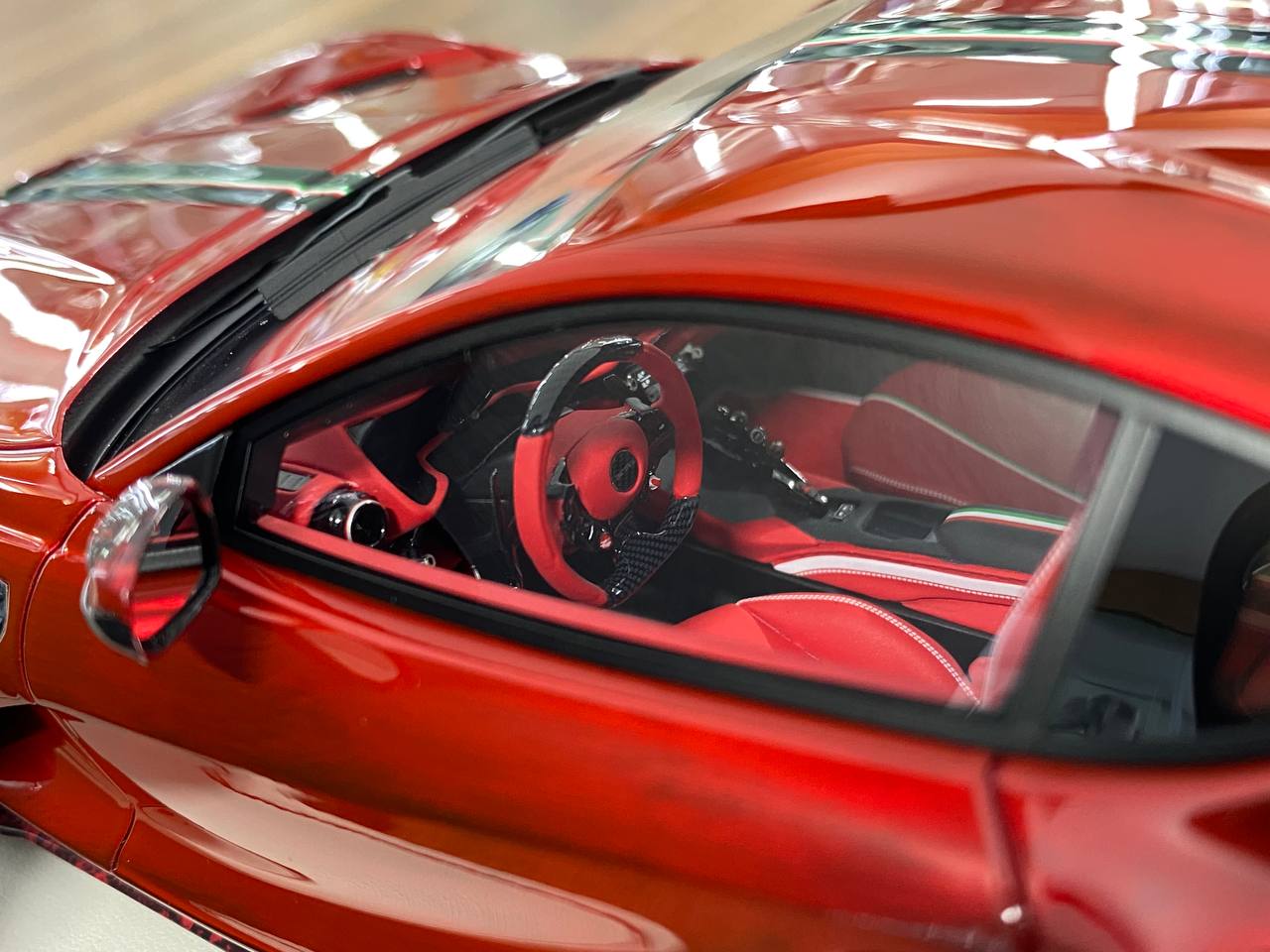 1:18 Resin – Davis & Giovanni Ferrari 812 Stallone Mansory Red / Italian Flag Limited 1 of 1
