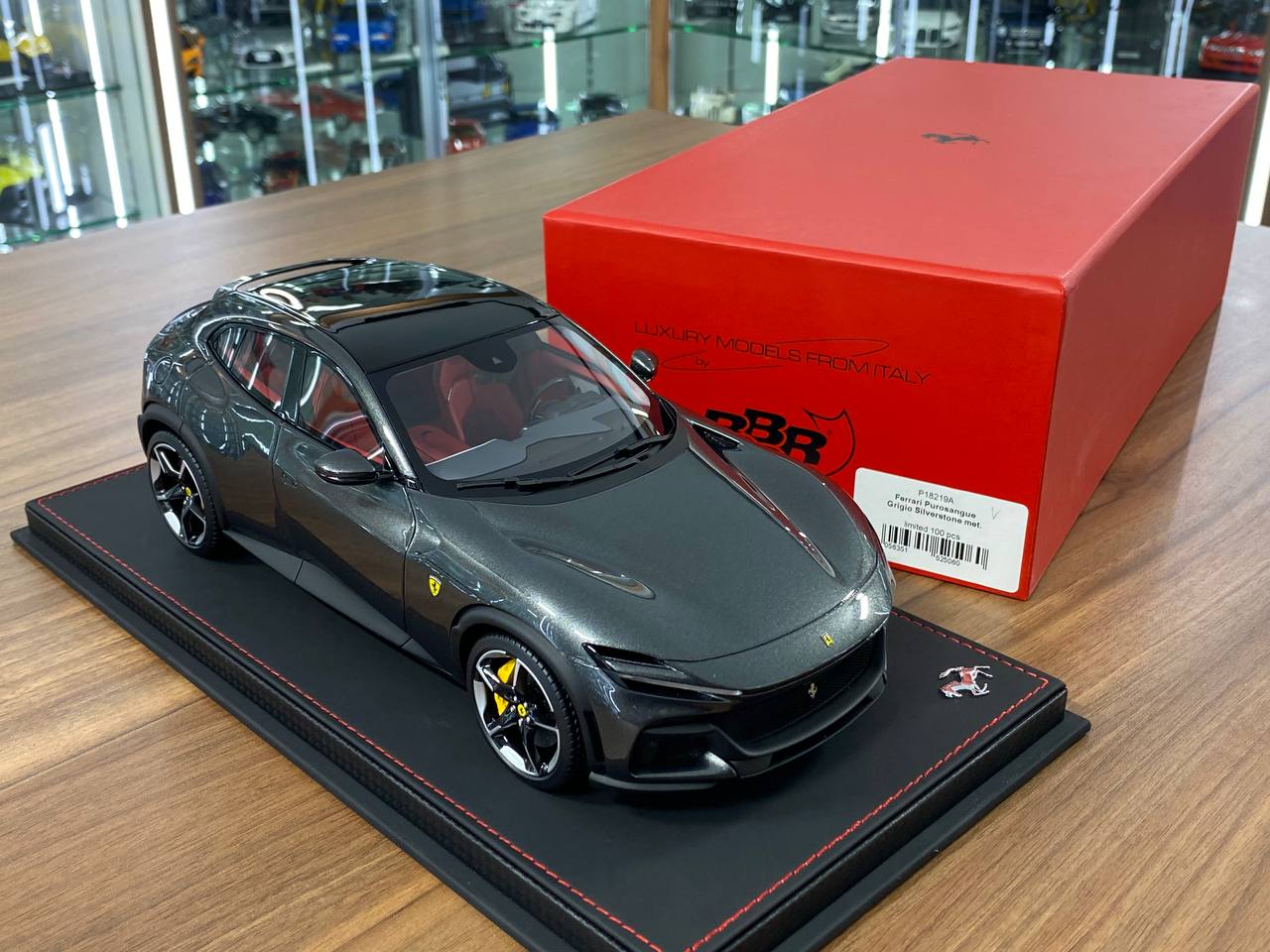 1/18 Resin Model – BBR Models Ferrari Purosangue Grigio Silverstone Limited-100 pcs