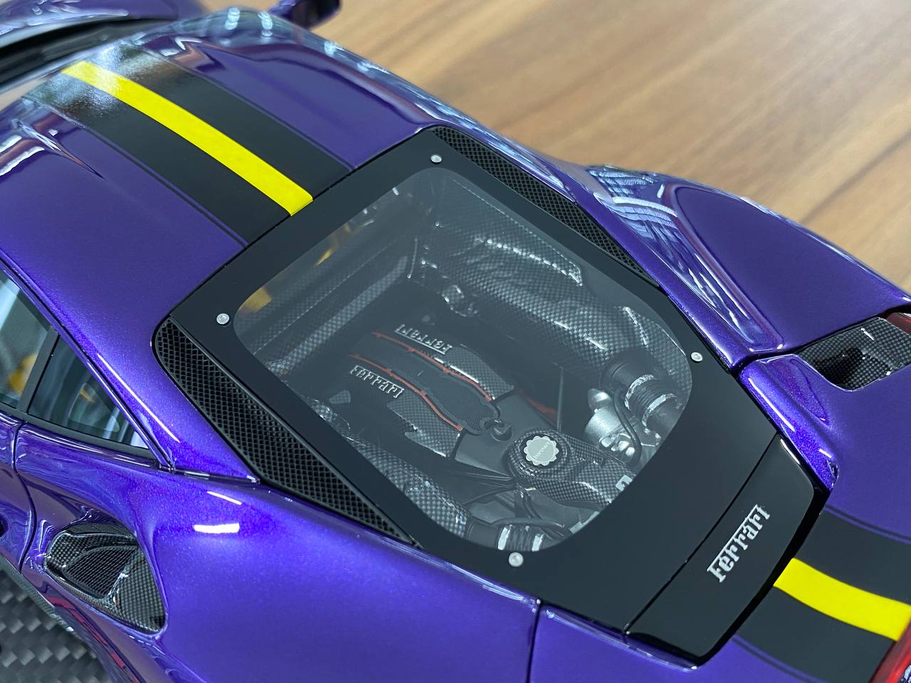 1/18 Resin BBR Models Ferrari 488 Pista Viola Al Humad Ltd.Edn.148 pcs