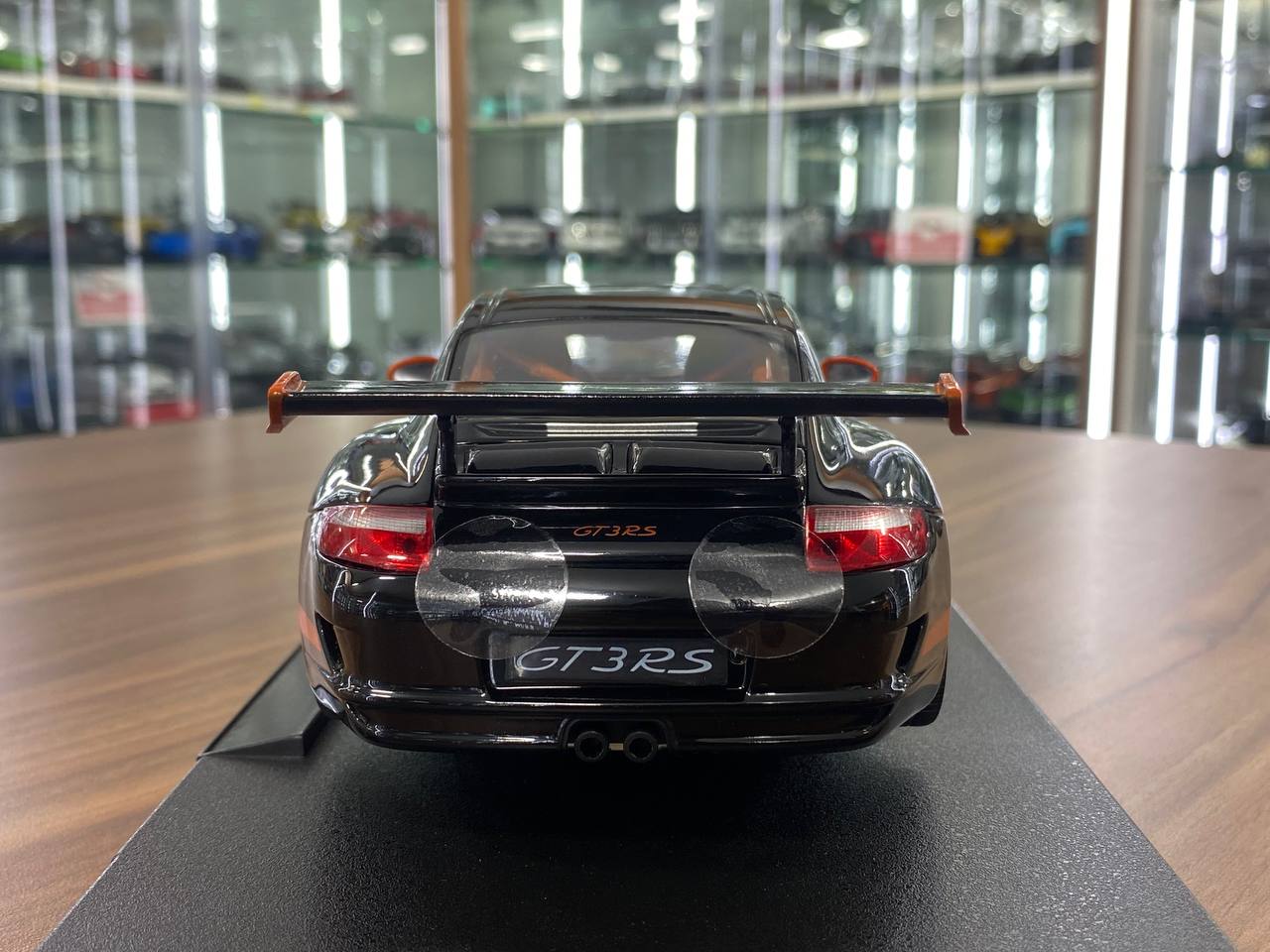 1/18 Welly Metal Diecast - Porsche 911(997) GT3 RS in black / orange Rim