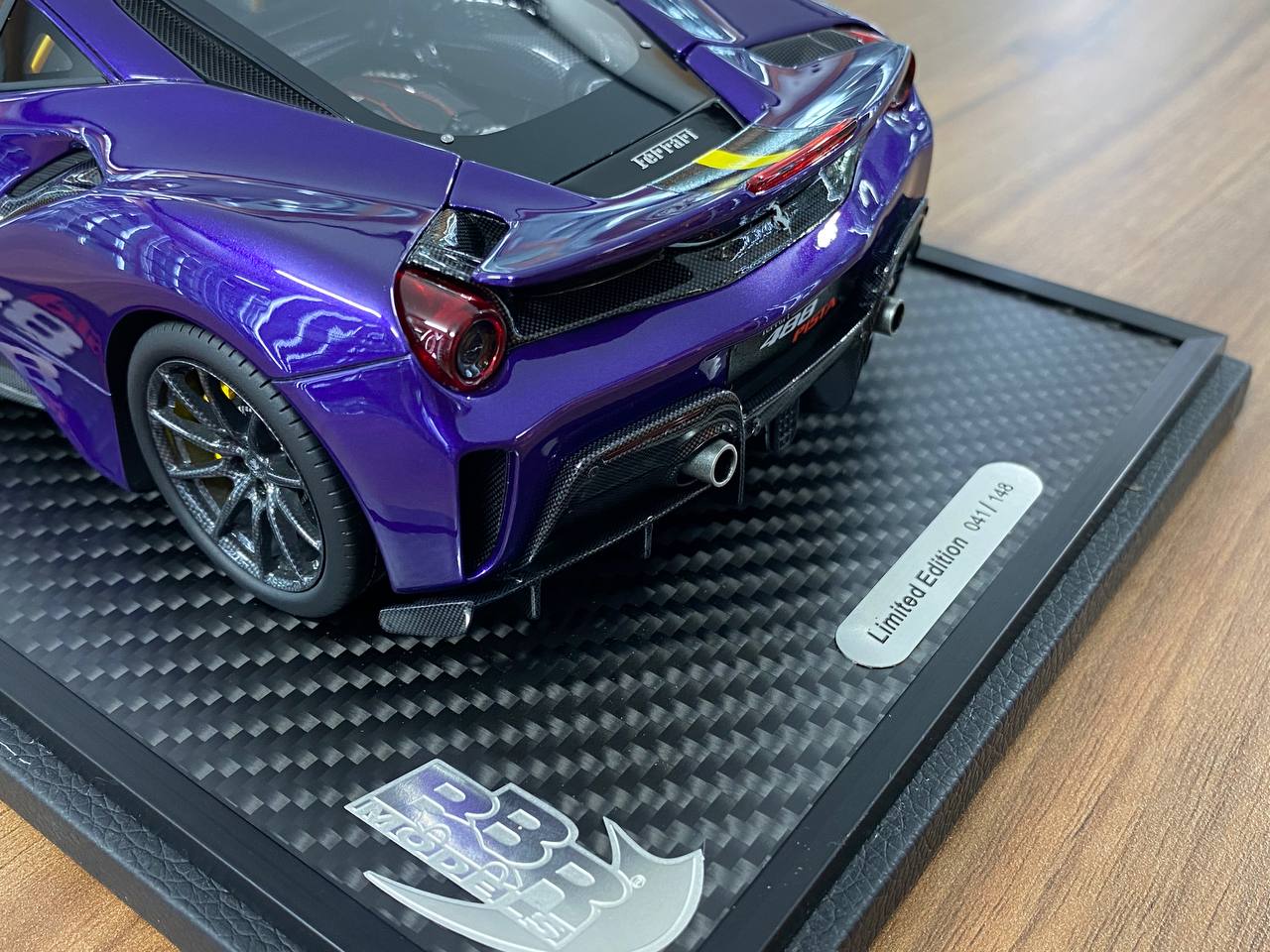 1/18 Resin BBR Models Ferrari 488 Pista Viola Al Humad Ltd.Edn.148 pcs