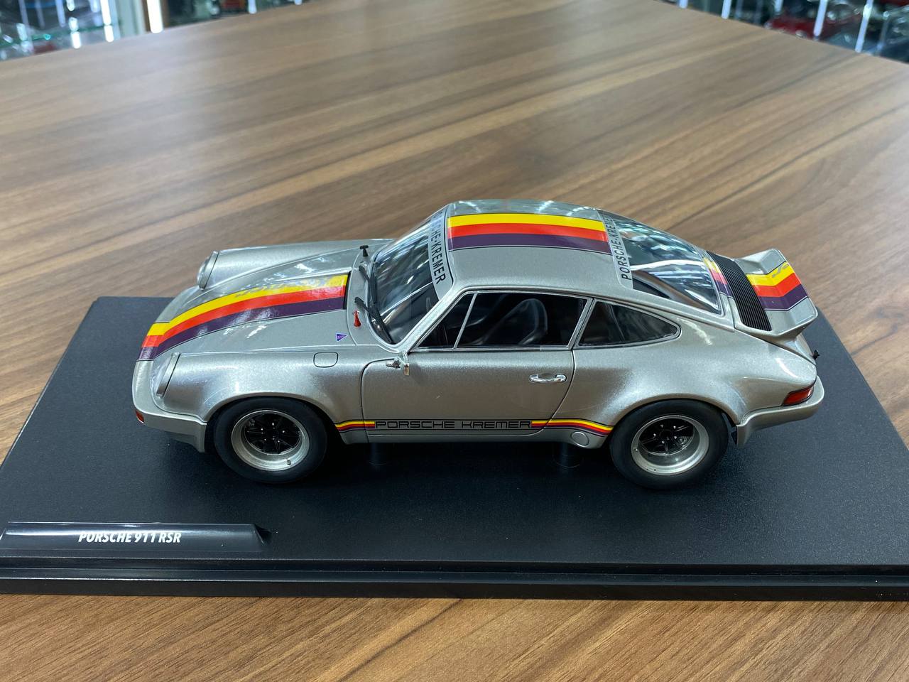 1/18 Diecast Doors opening Solido Porsche 911 RSR-KREMER DESIGN - 1973 silver