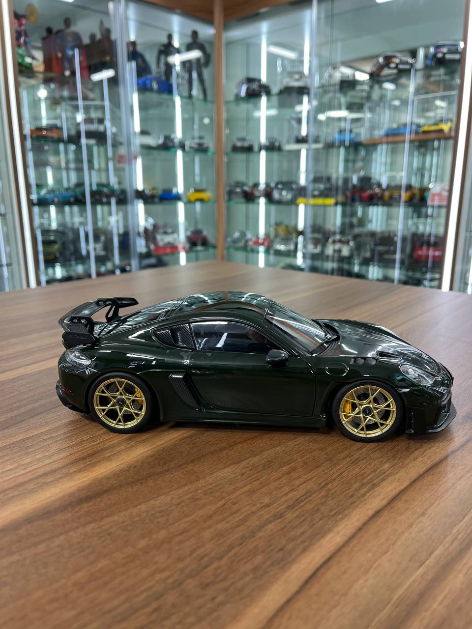 1:18 Diecast Porsche 718 Cayman GT4 RS Weissach | Brewster Green | Norev