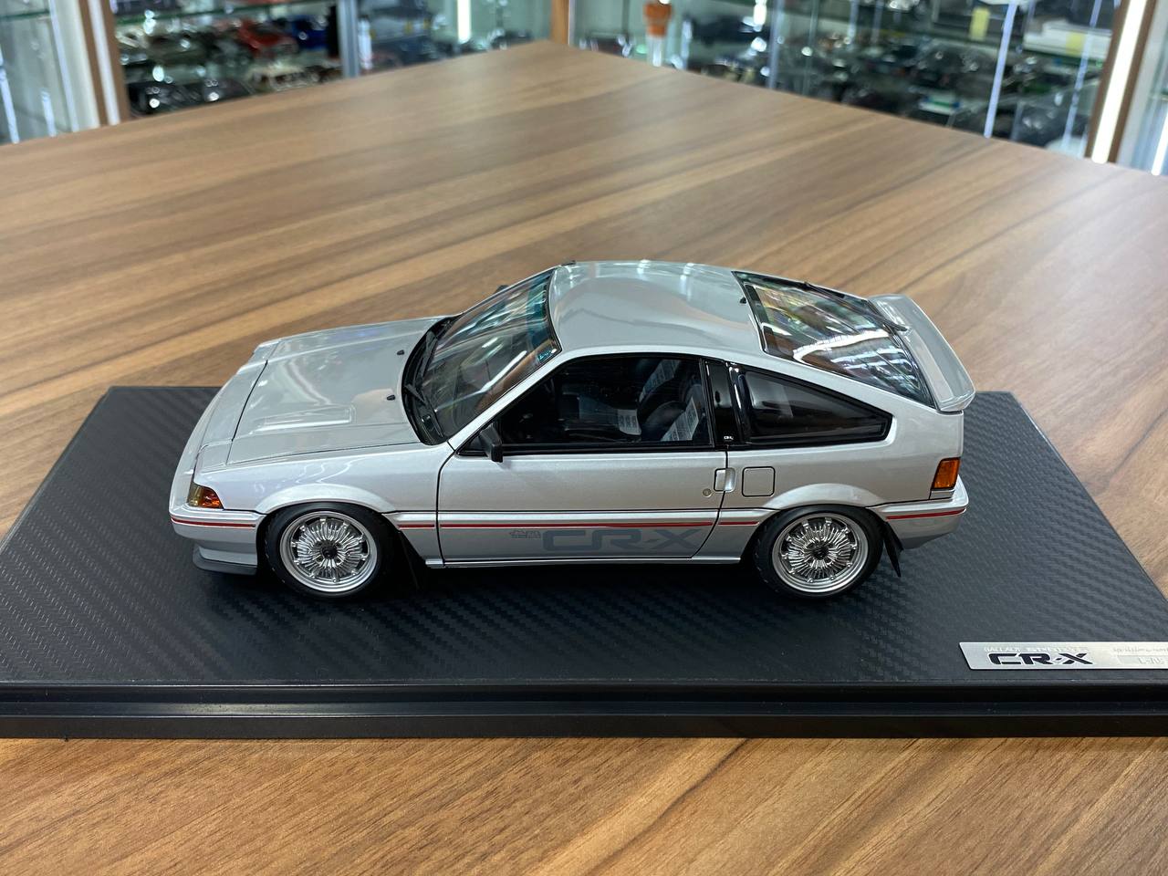 1/18 Diecast Honda CRX Silver Ignition model Miniature Car