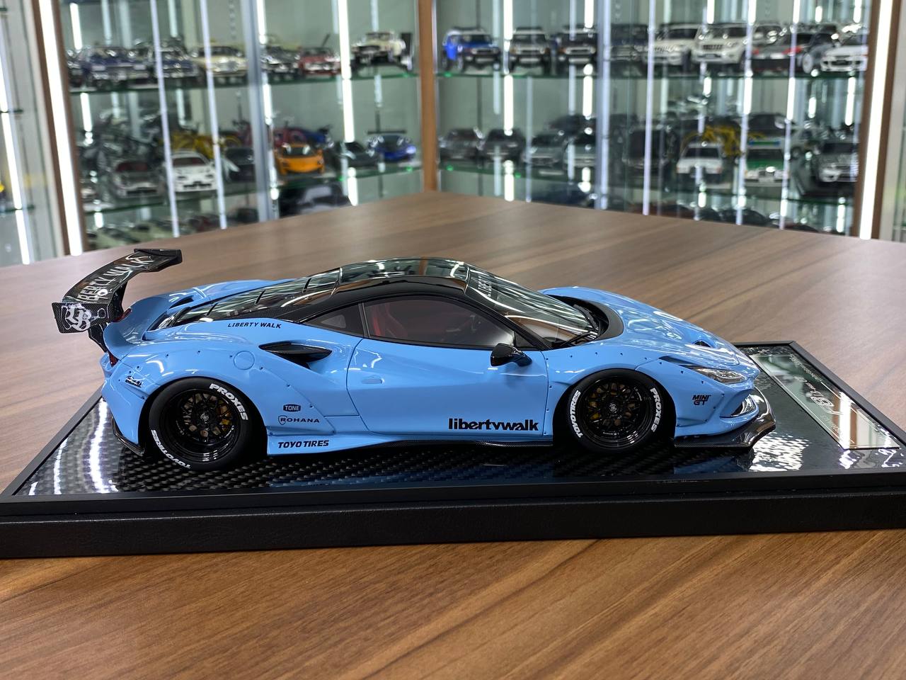 1/18 Resin – Ferrari F8 GT LB-Works Baby Blue Decal by VIP Model