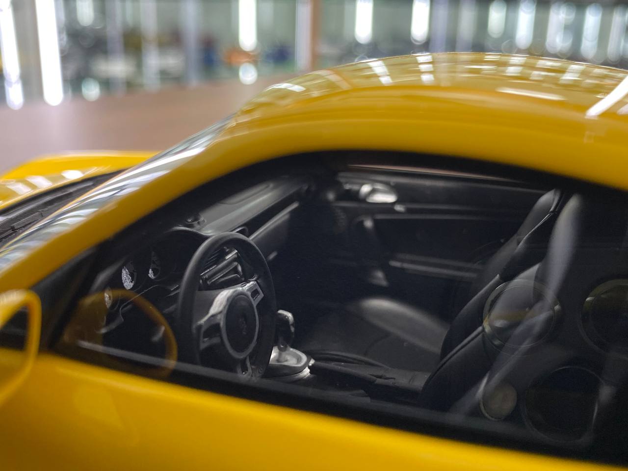 1:18 Resin Porsche 911 Turbo S (997.2) Yellow Exterior with Black Interior Ivy Model