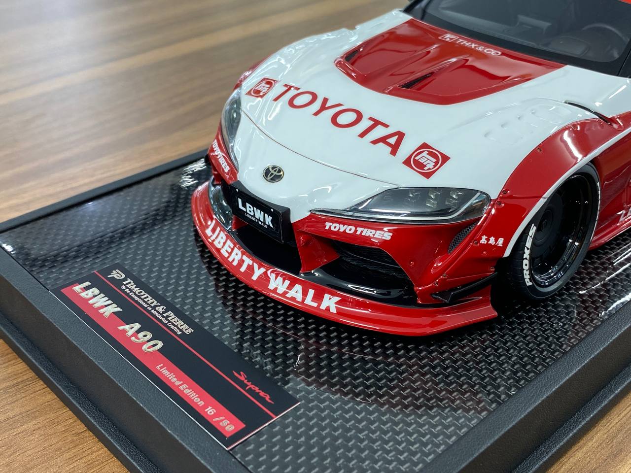 1/18 Resin Model – Timothy & Pierre Toyota Supra MK5 A90 LBWK Liqui Moly / Red, White
