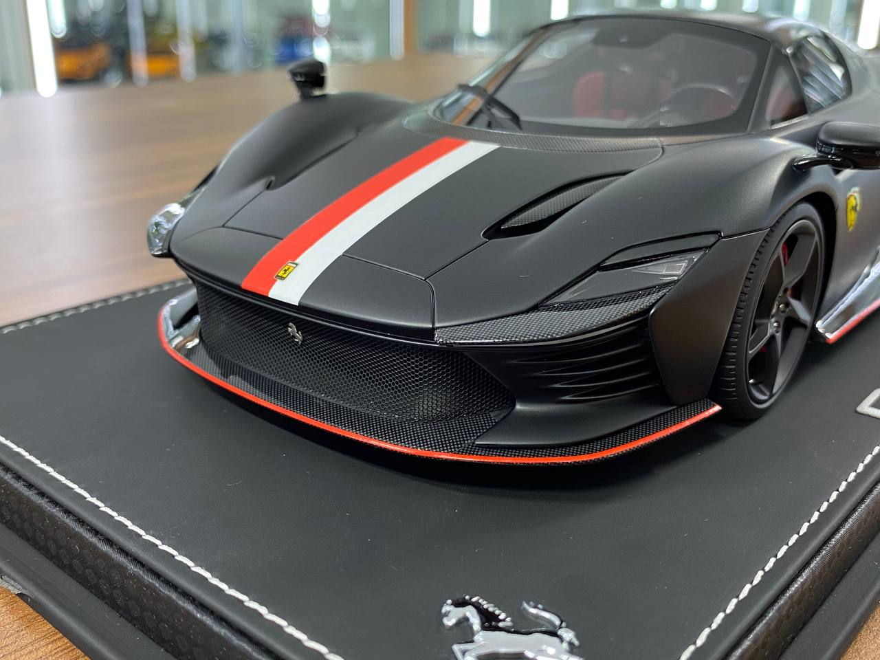 1/18 Resin Model – BBR Models Ferrari Daytona SP3 Hard Top (Charles Leclerc Edition)  Matt Black  Ltd.Edn.146 pcs