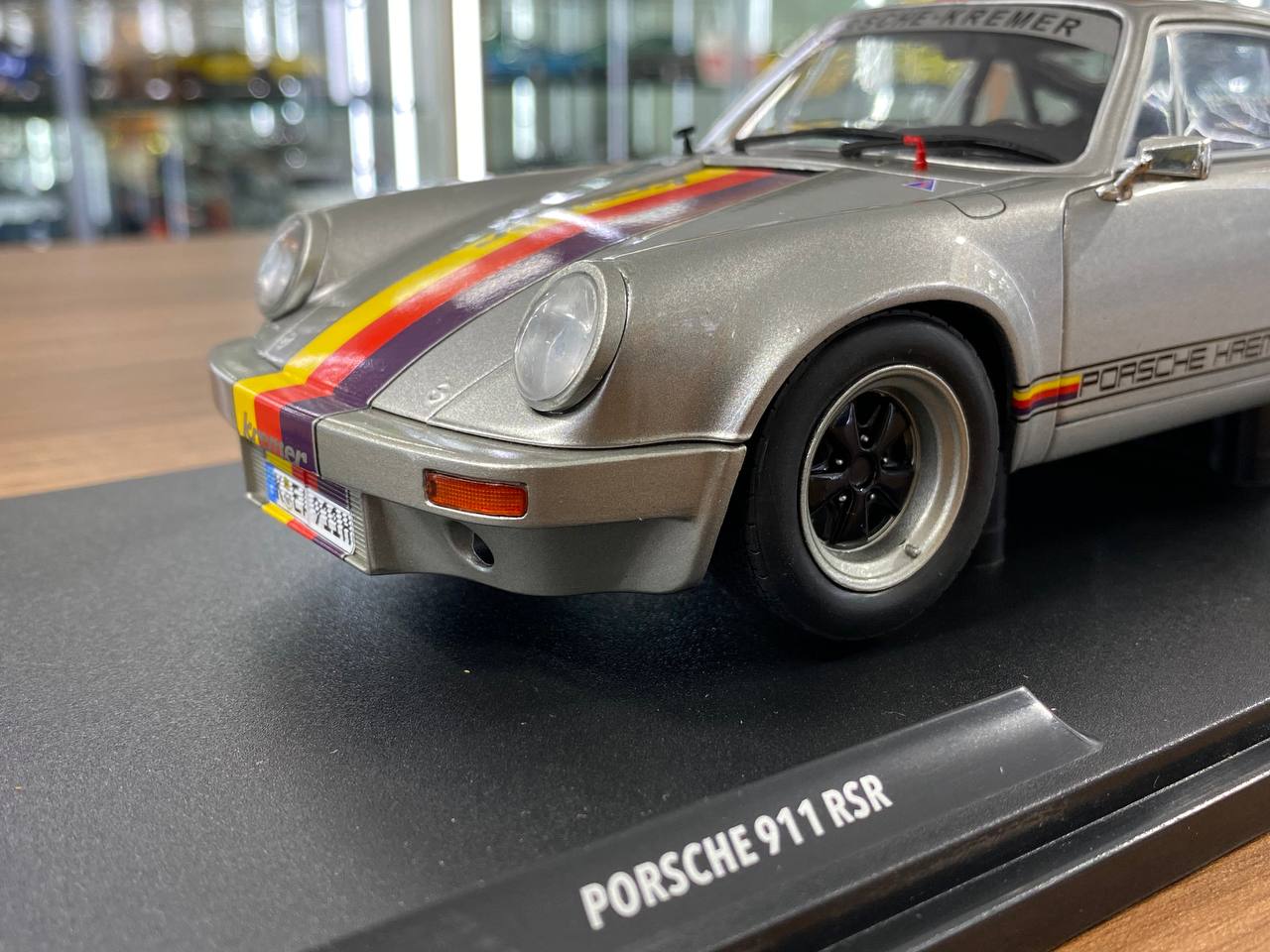 1/18 Diecast Doors opening Solido Porsche 911 RSR-KREMER DESIGN - 1973 silver