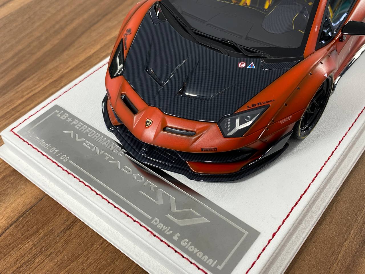 1/18 Resin Davis & Giovanni Lamborghini AVENTADOR SVJ LB Performance Matt orange, Zero Zen Limited- 1 of 8pcs