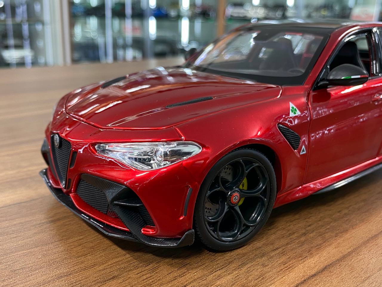 1/18 Diecast Alfa Romeo Giulia GTAm 2020 Red Metallic Bburago Model Car