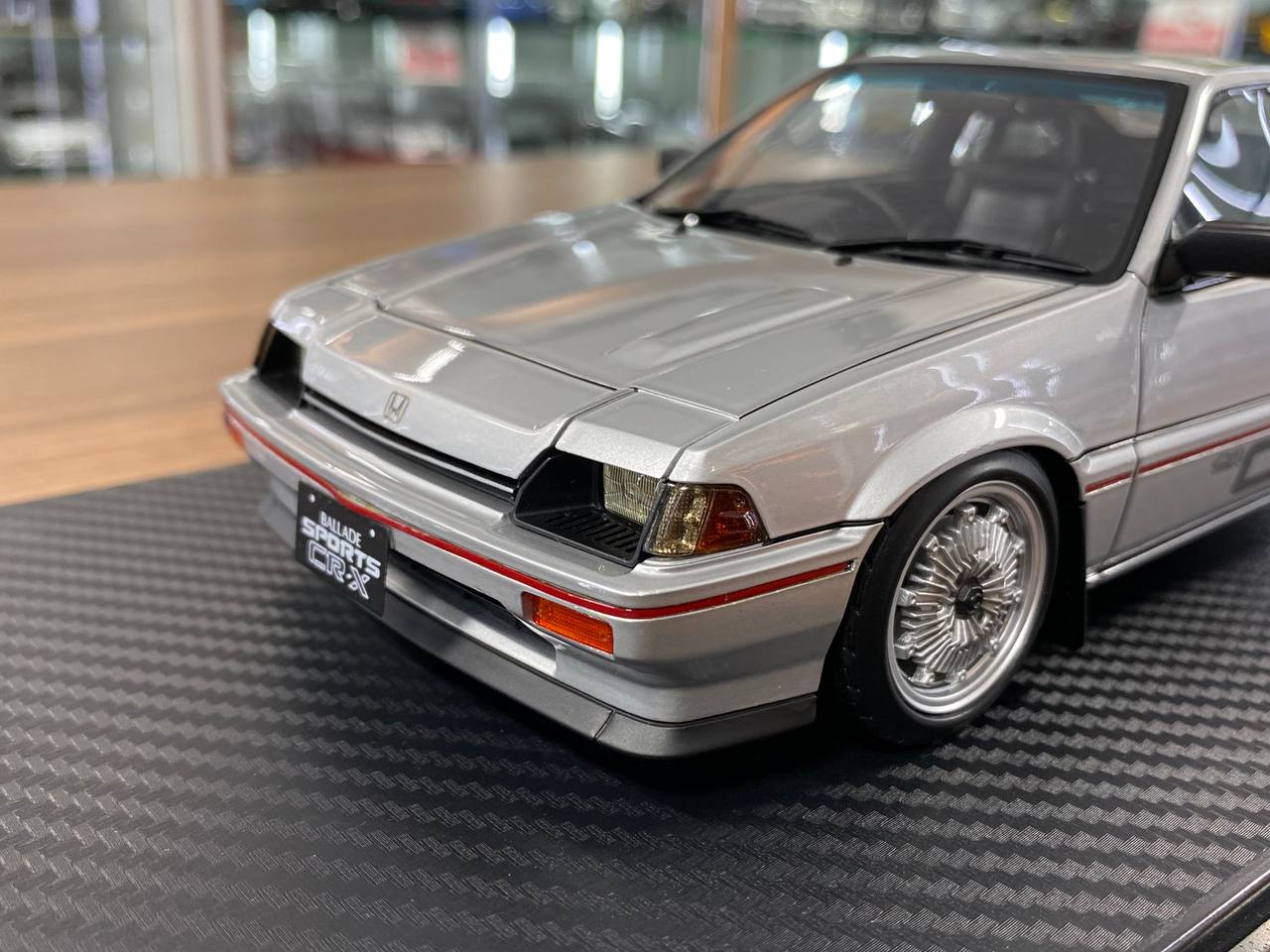 1/18 Diecast Honda CRX Silver Ignition model Miniature Car