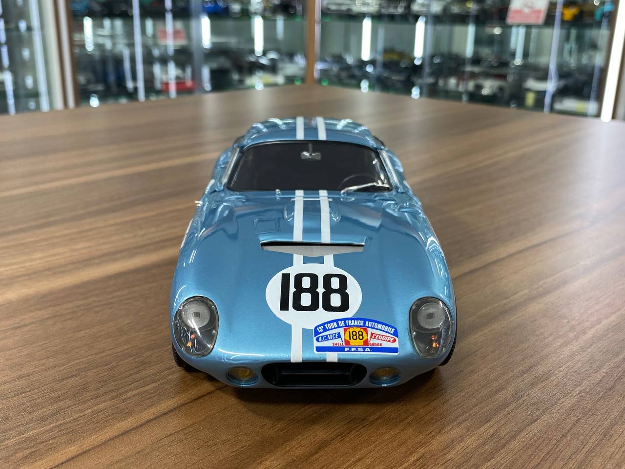 1/18 Diecast Shelby Cobra Daytona Coupe Blue & white Exoto Miniature Car #188