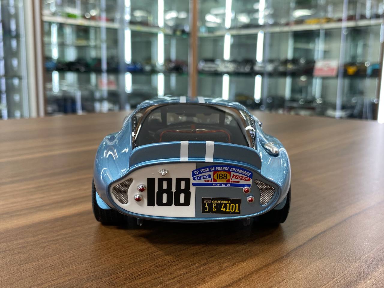 1/18 Diecast Shelby Cobra Daytona Coupe Blue & white Exoto Miniature Car #188