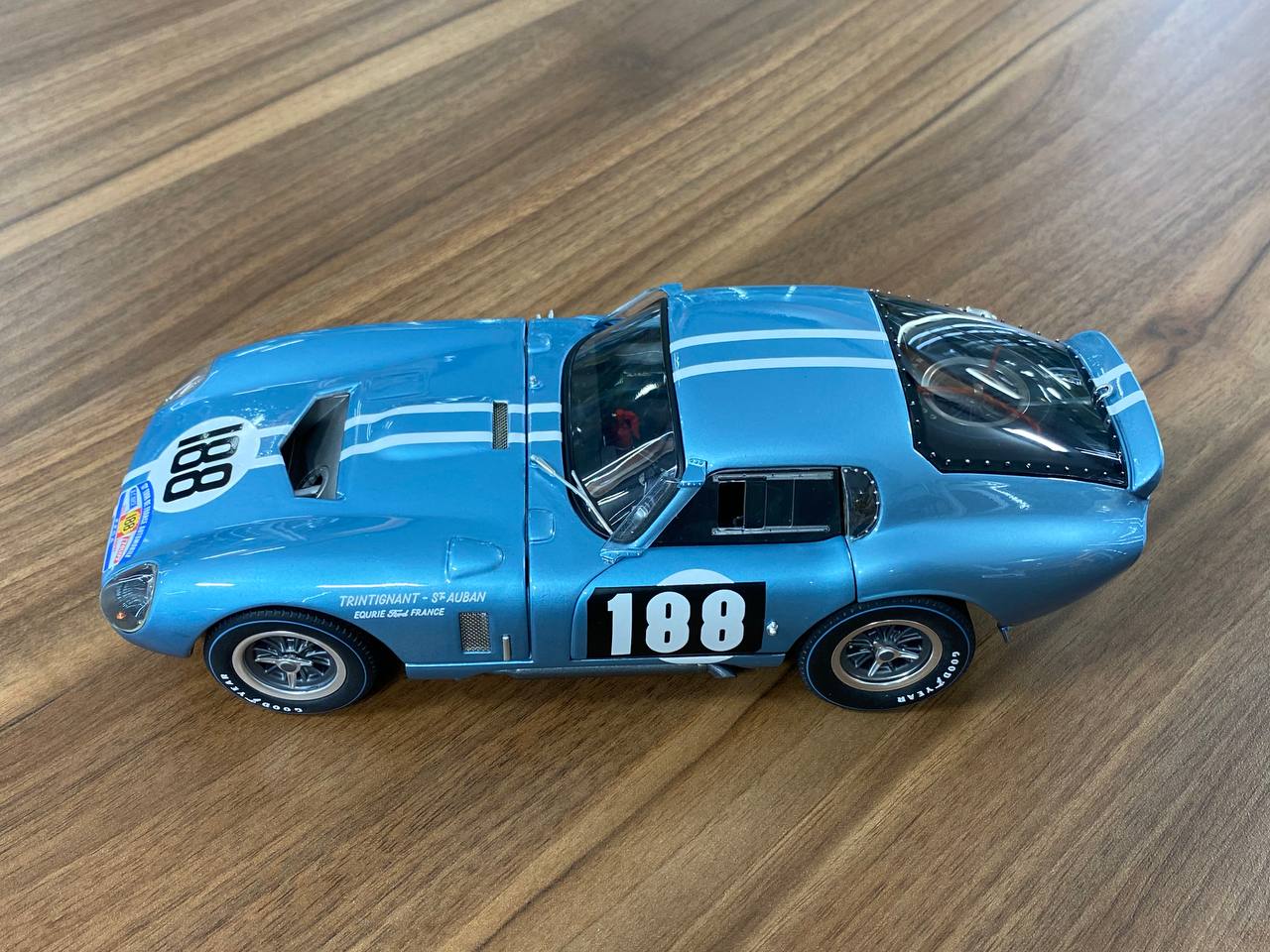 1/18 Diecast Shelby Cobra Daytona Coupe Blue & white Exoto Miniature Car #188
