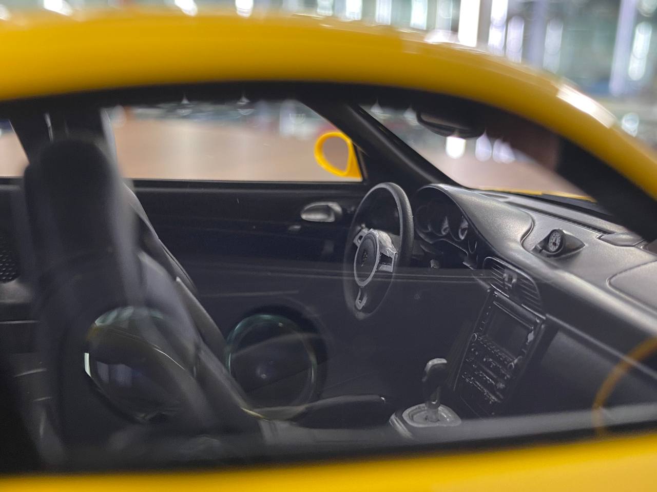 1:18 Resin Porsche 911 Turbo S (997.2) Yellow Exterior with Black Interior Ivy Model