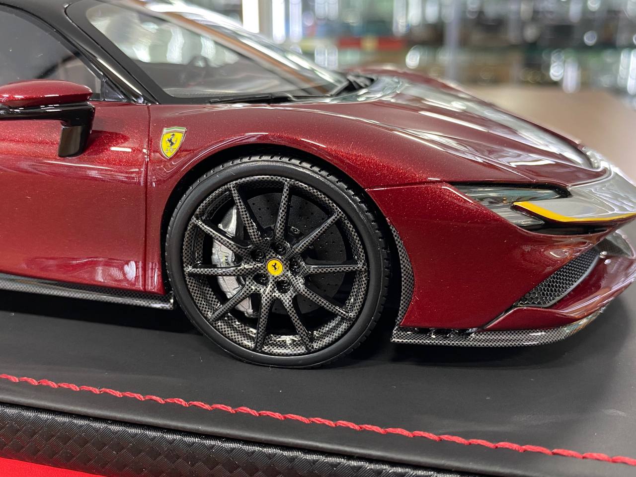 1:18 Resin MR Collection Ferrari SF90 Stradale Maroon / Italian Flag Limited 1 of 1