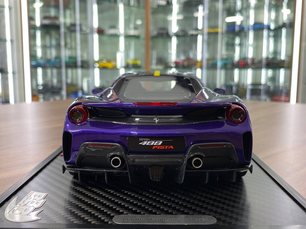 1/18 Resin BBR Models Ferrari 488 Pista Viola Al Humad Ltd.Edn.148 pcs