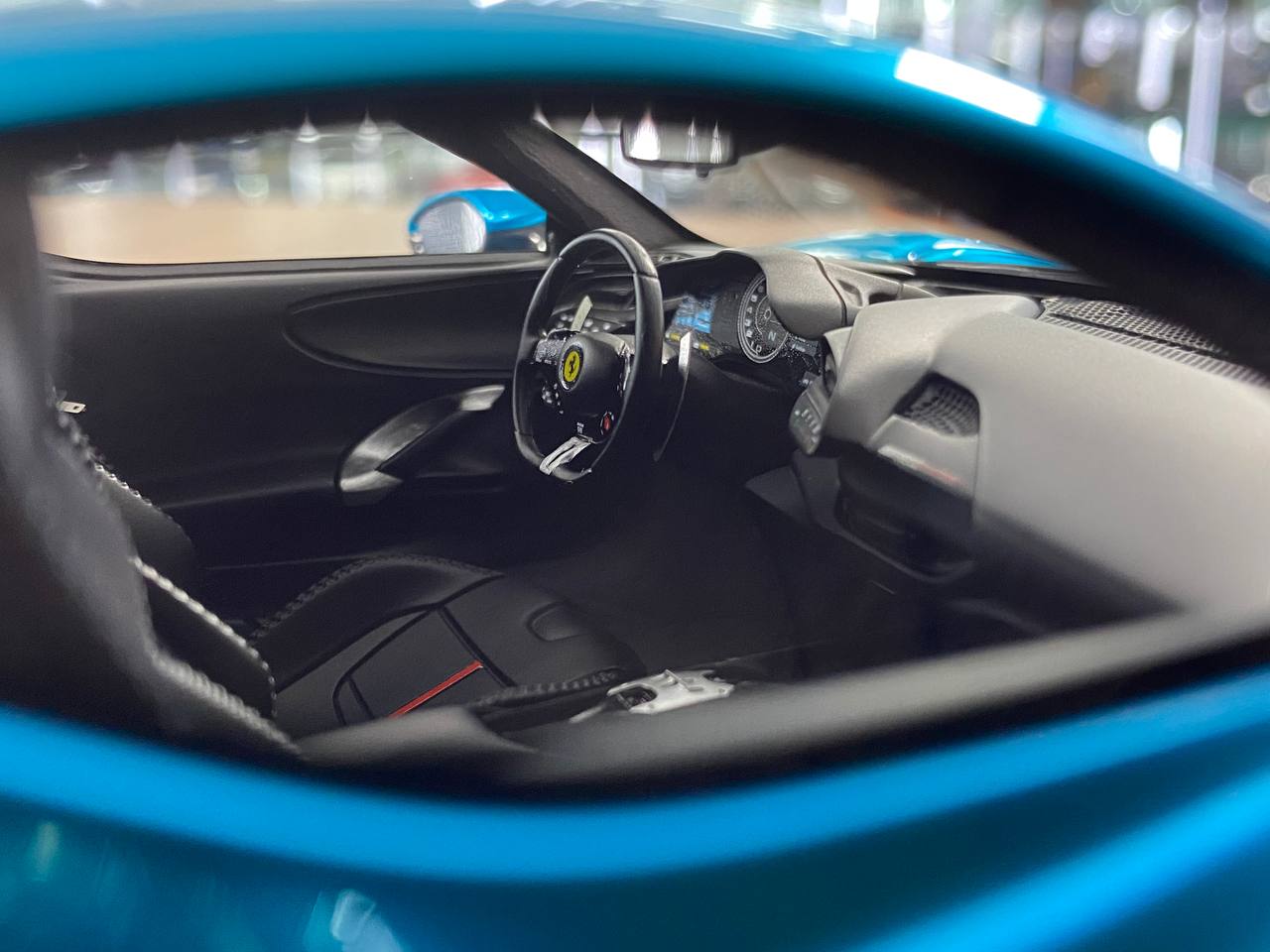 1:18 Resin BBR Deluxe Ferrari SF90 Stradale – Chrome Blue (Limited 15 pcs)