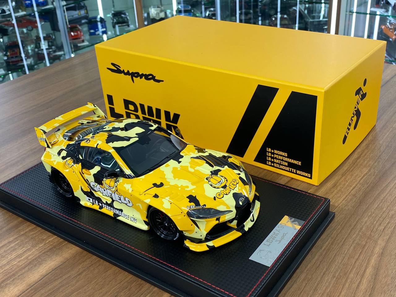 1/18 Resin Model – Runner Toyota Supra MK5 A90 LBWK in Garfield Yellow Ltd.Edn.40 pcs
