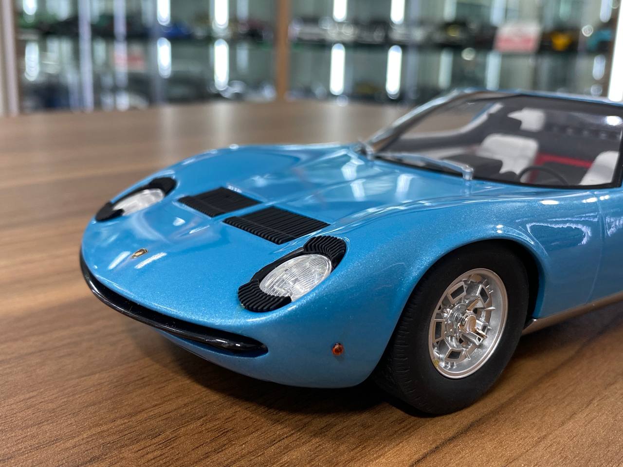 1/18 Resin Lamborghini Miura Roadster Blue GT Spirit Scale Model Car