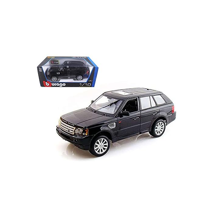 1/18 Diecast Range Rover Sport Black Car Bburago Scale Model Car