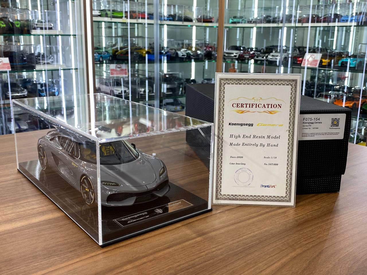 1/18 Resin Fronti ArtKoenigsegg Gemera Iron Grey Limited Edition 399 pcs