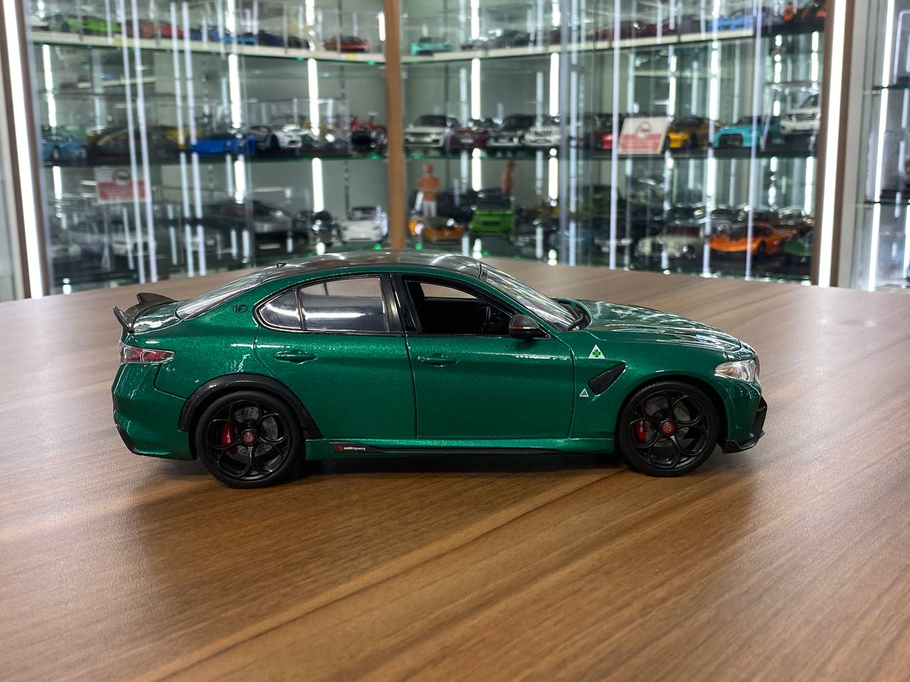 1/18 Diecast Alfa Romeo Giulia GTAm 2020 Green Bburago Model Car