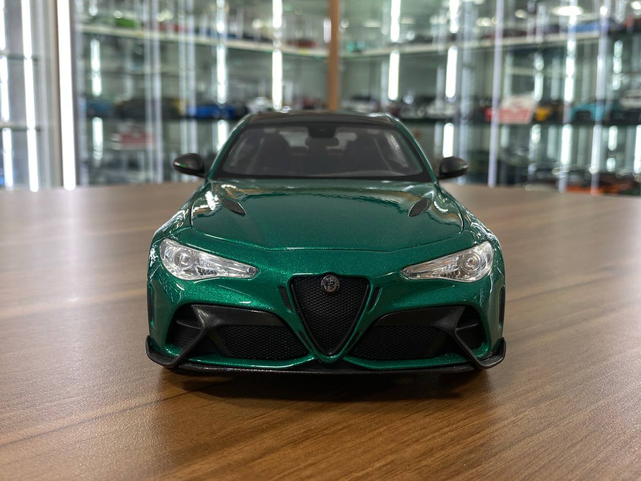 1/18 Diecast Alfa Romeo Giulia GTAm 2020 Green Bburago Model Car