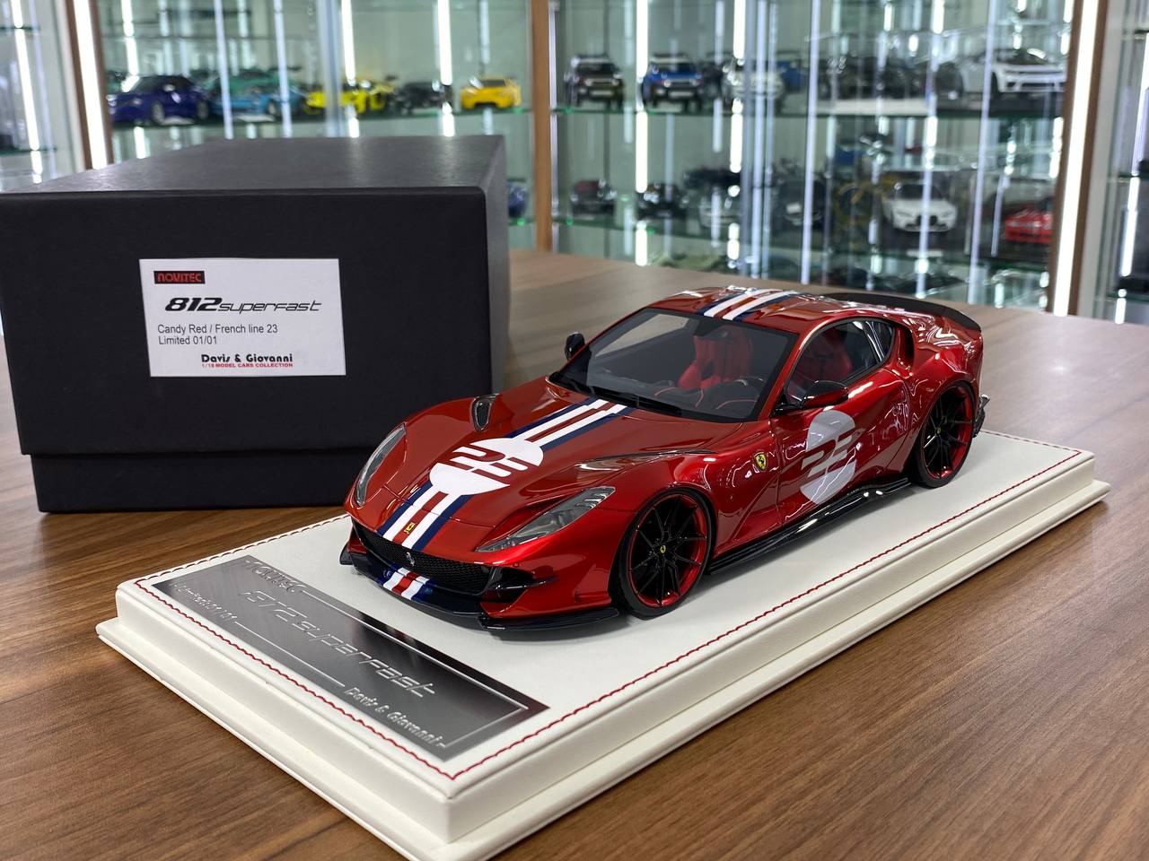 1:18 Resin Model – Davis & Giovanni Ferrari 812 Superfast Candy Red / French Line 23 – Limited 1 of 1