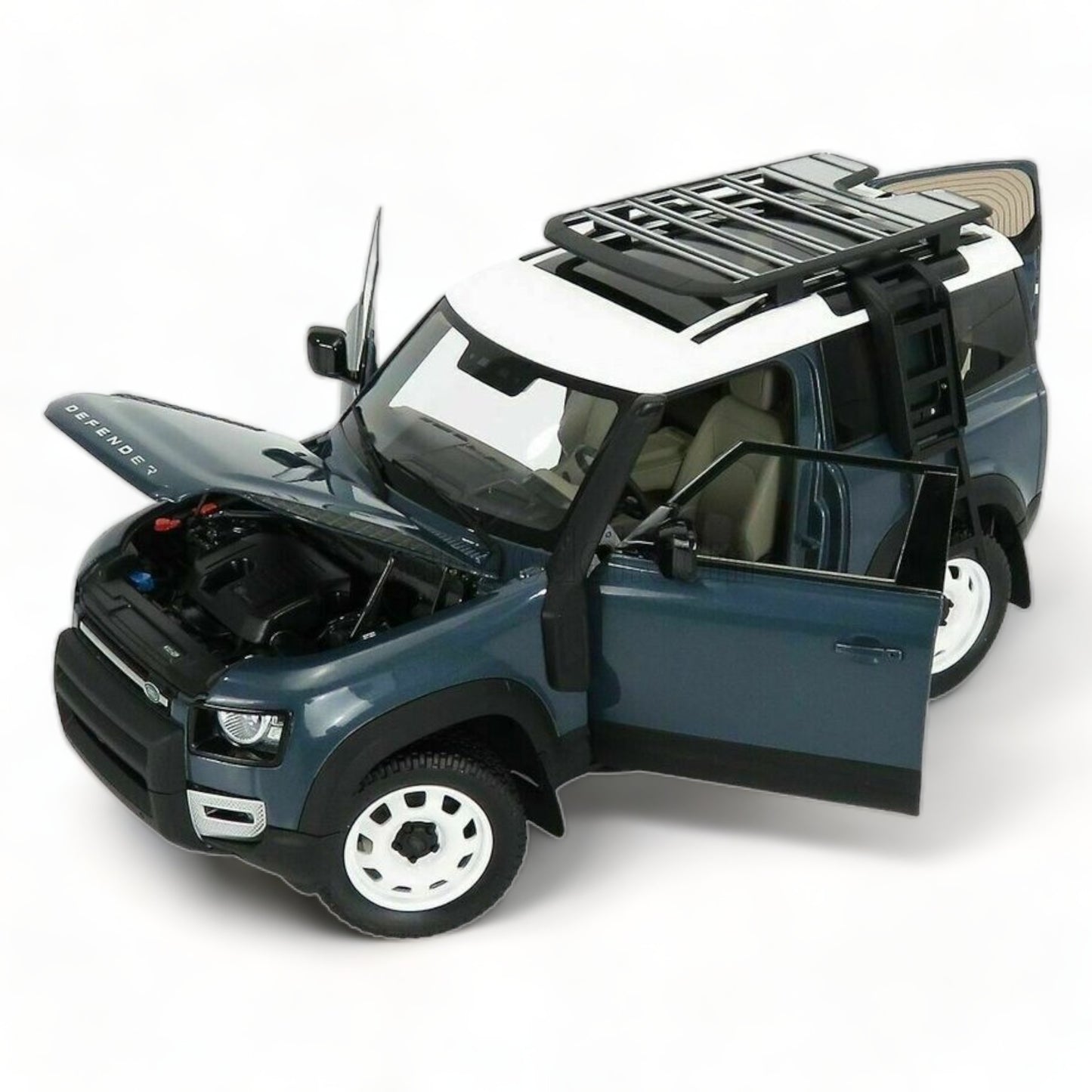 1/18 Diecast Land Rover Defender 90 Blue by Almost Real Scale Model Car|Sold in Dturman.com Dubai UAE.