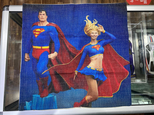 Cushion Cover SUPER MAN AND SUPER WOMEN  45 x 45|Sold in Dturman.com Dubai UAE.
