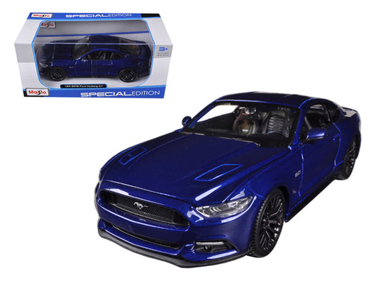 2015 Ford Mustang GT 5.0 Blue Metallic1/18 Diecast Model Car by Maisto