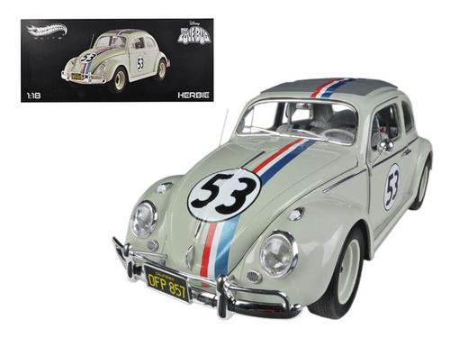 1963 Volkswagen Beetle "The Love Bug" Herbie #53 Elite Edition 1-18 Diecast Car Model by Hotwheels