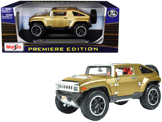 1/18 Diecast Hummer HX Concept Gold Metallic "Premiere Edition" Scale Model car by Maisto