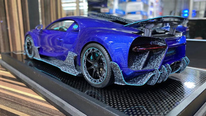1/18 Bugatti Chiron Mansory  Blue & Carbon by Timothy & Pierre