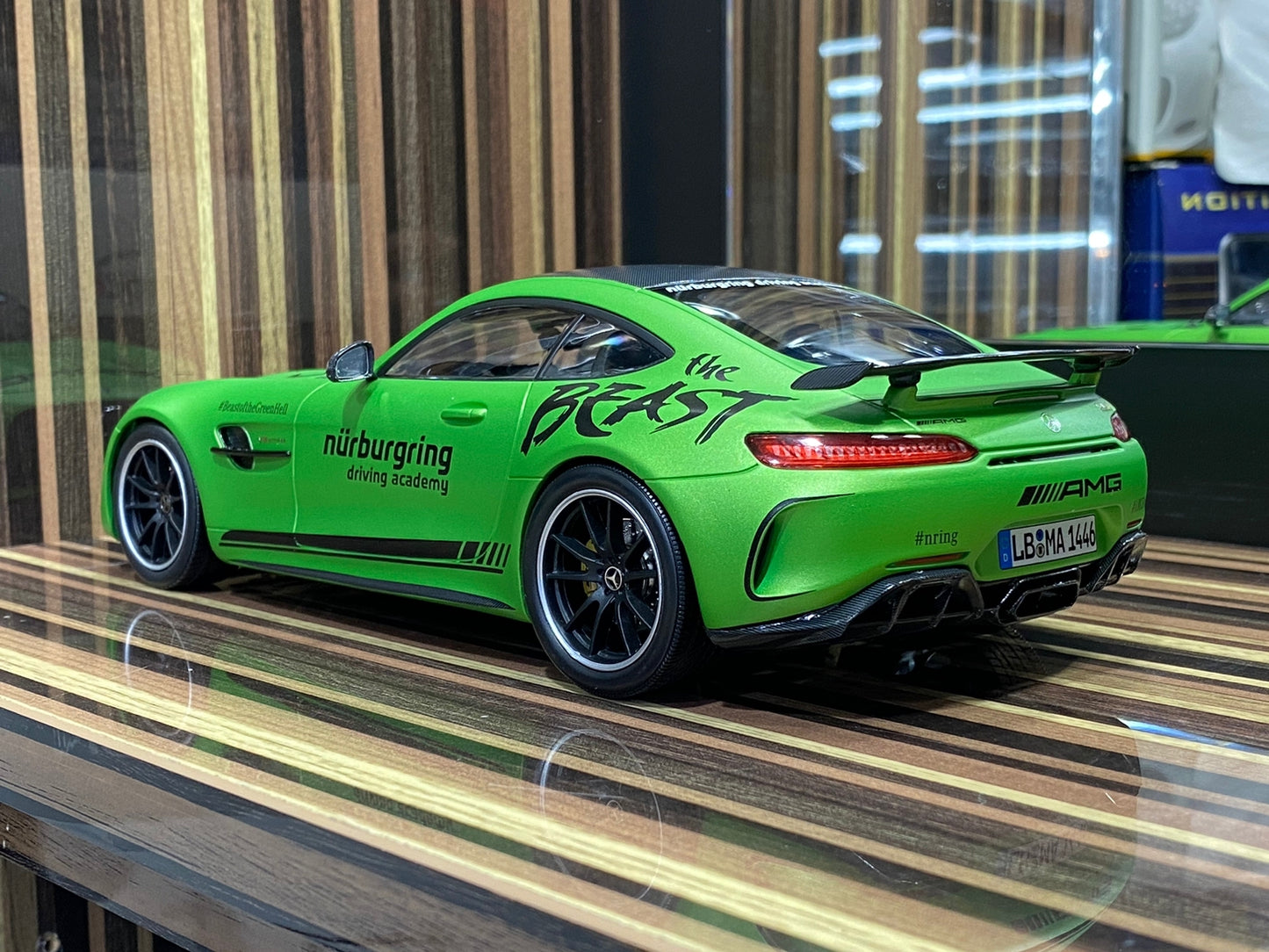 1/18 Diecast Mercedes-Benz AMG GTR - 2017 Nurburgring Green by Minichamps