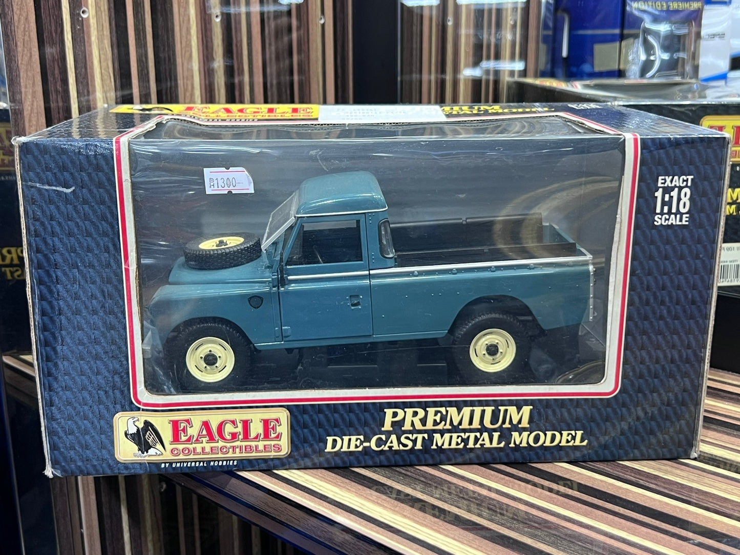 1/18 Diecast Miniature Land Rover LR Series III 109 Pickup Blue Eagle Collectibles Model Car