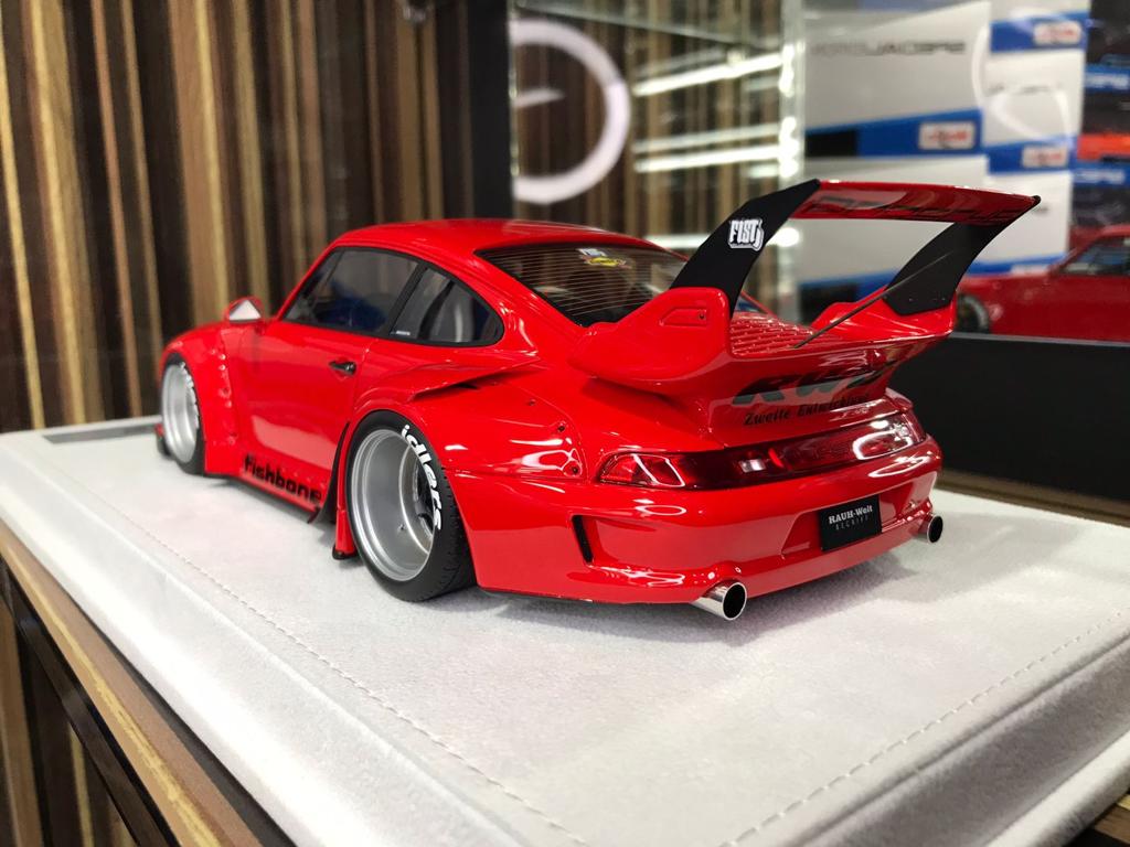 1/18 Porsche RWB Fishbone Red FuelMe Scale Model Car