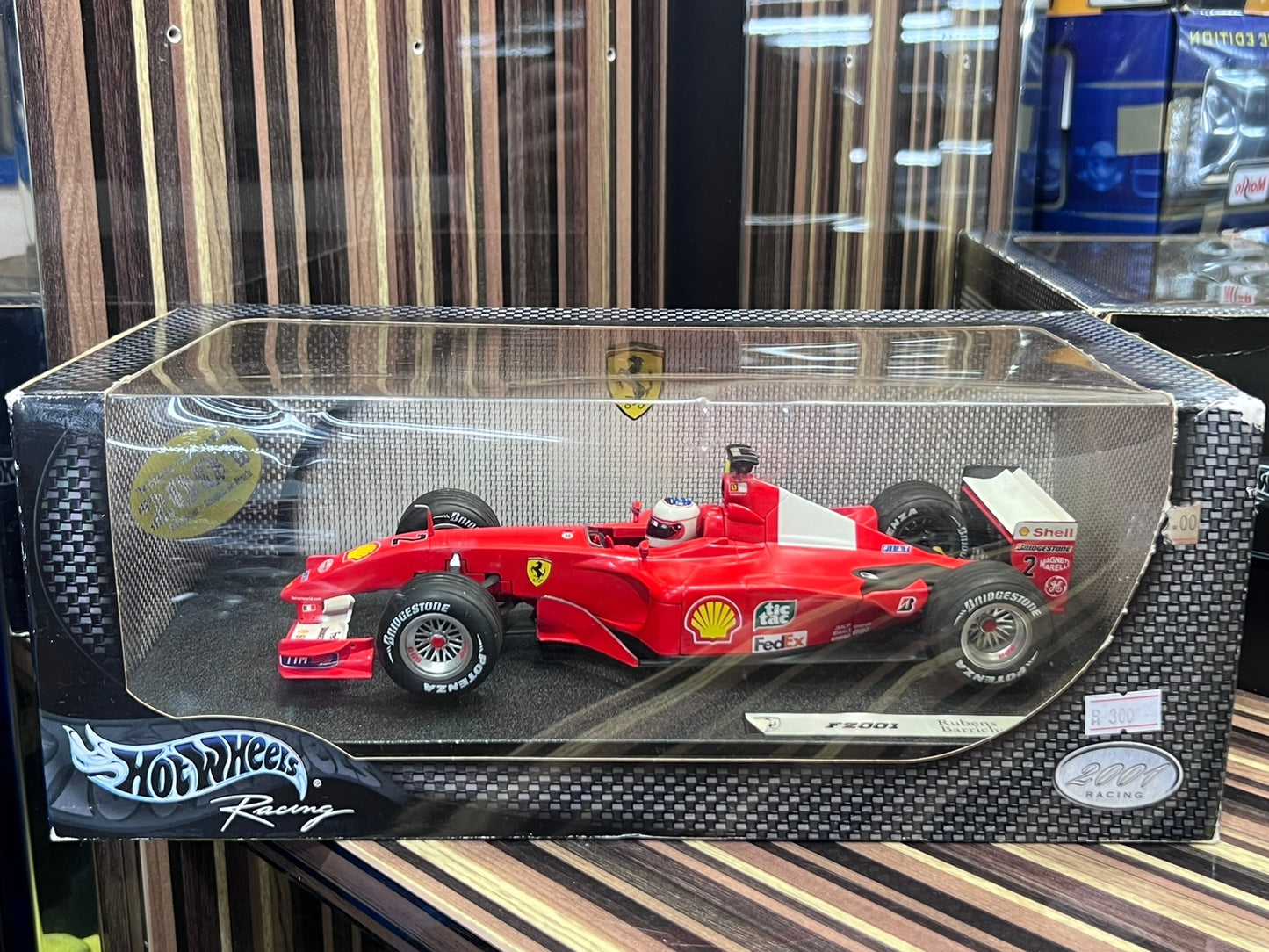 1/18 Diecast Ferrari F2001 Red Model Car by Hot Wheels